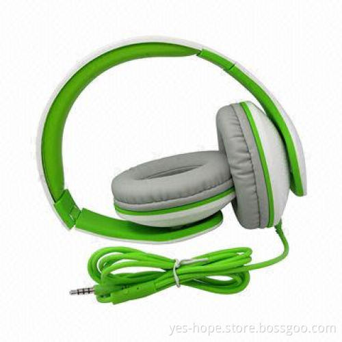 Folded Wired Computer Headset with Mic, 100-10,000Hz Frequency Range